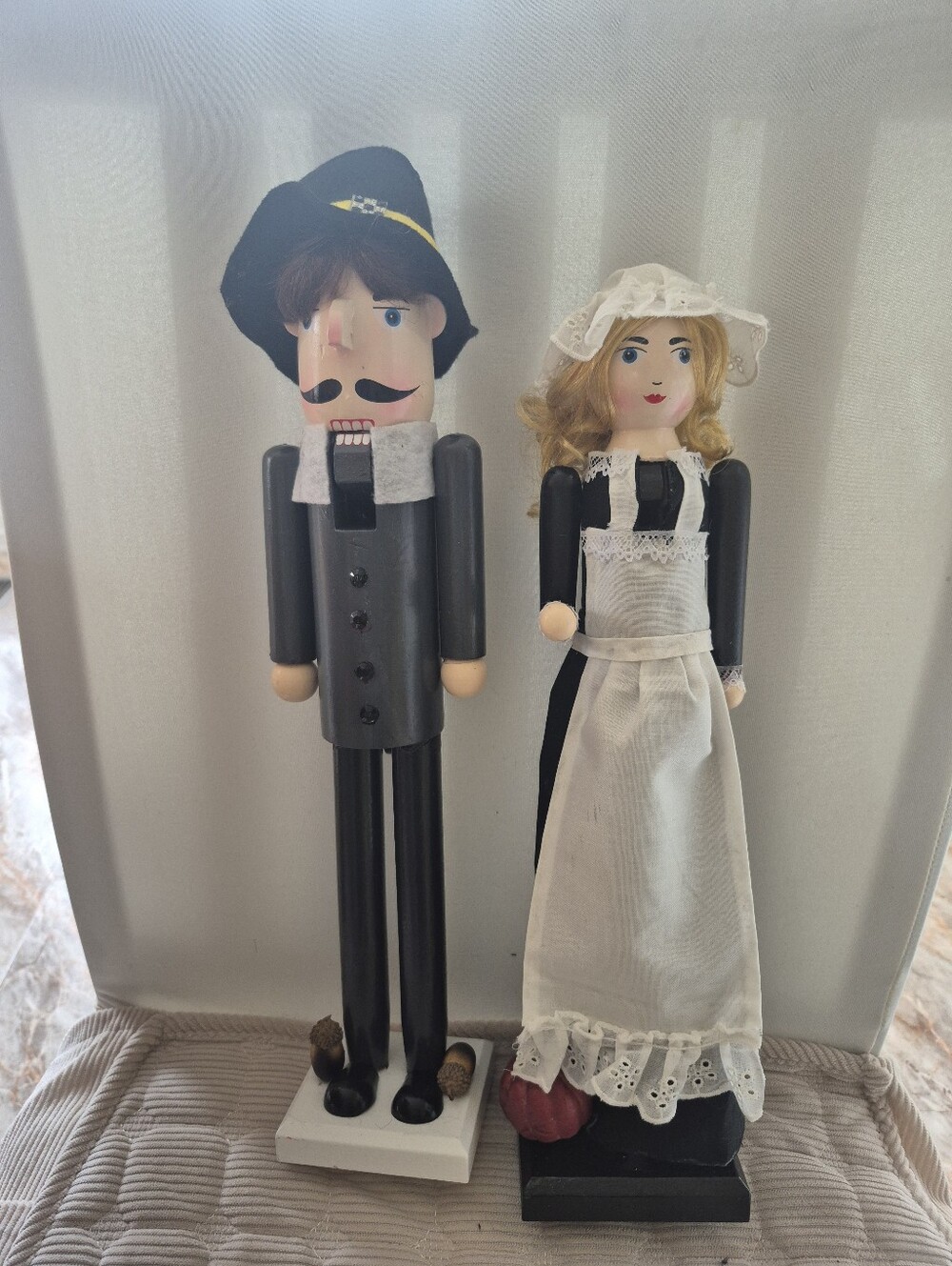 Nutcracker Pilgrim Couple For Thanksgiving